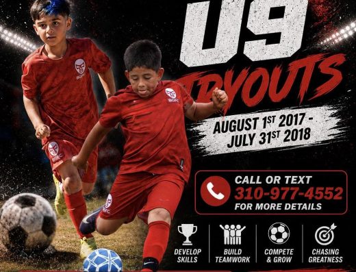 BGFC Southbay U9 Tryouts (2017–2018 Birth Years)