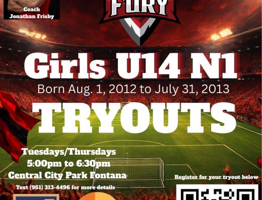 Fury FC Girls U14 National 1 Tryouts